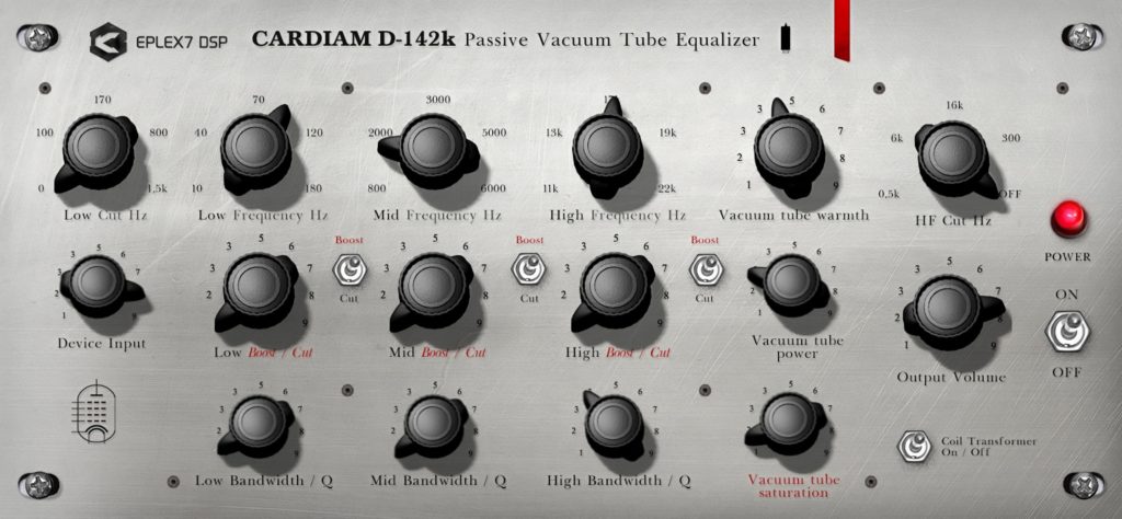 Cardiam D 142k Vacuum Tube Passive Parametric Equalizer VST Plugin