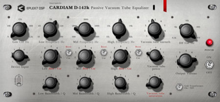 Cardiam D-142k vacuum tube passive equalizer plugin VST