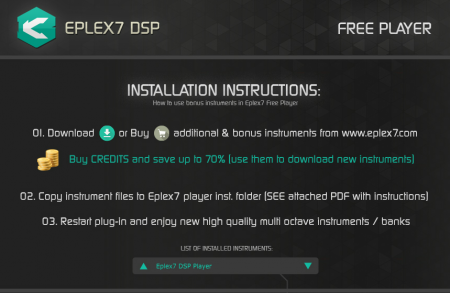 Eplex7 Player Free plug-in instrument