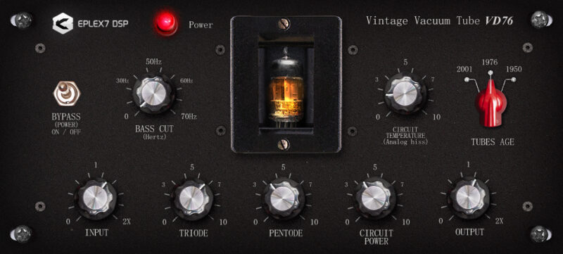 Vintage vacuum tube VD76 plugin effect VST