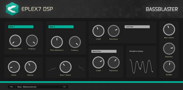 Bassblaster bass plugin effect for futuristic, mechanic basslines