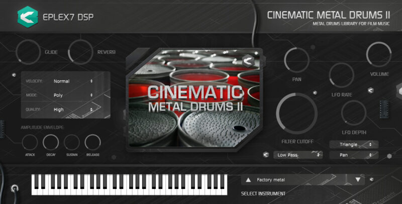 Eplex7 Cinematic Metal Drums 2 industrial drum sounds