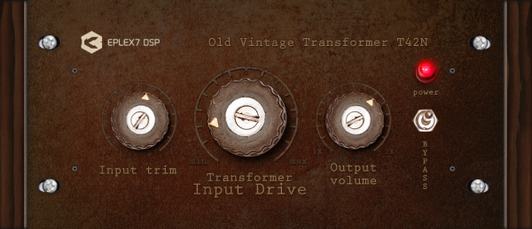 Eplex7 Old vintage isolation transformer VST plugin emulation