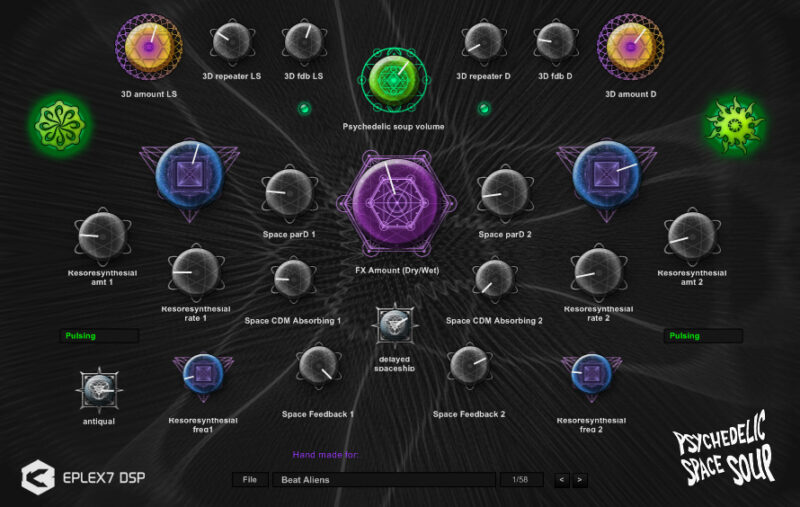 Psychedelic space soup - magic experimental plugin effect VST