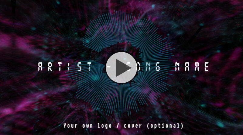 Music visualizer song visual for psytrance, psybient, chillout