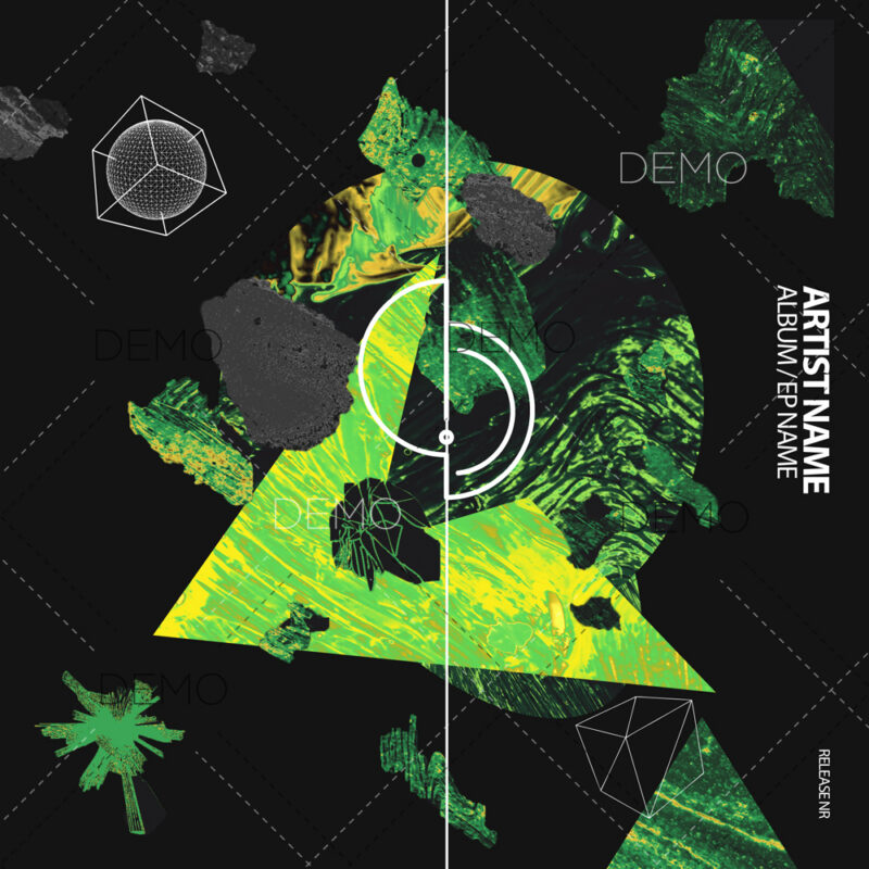 Modern techno cover art design for sale